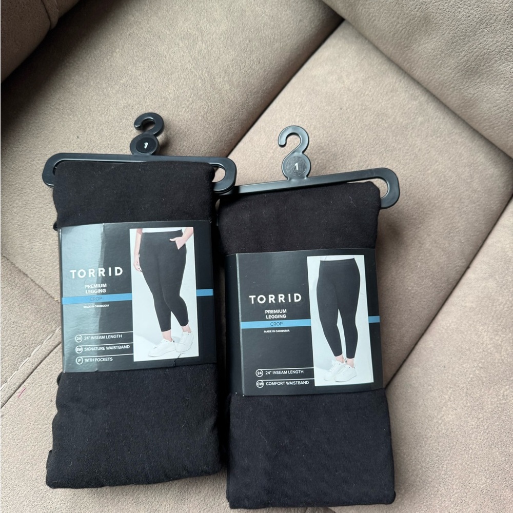 2 Torrid Black Premium Leggings plus size 1x for 25$